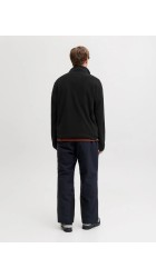 Ανδρική Μπλούζα Jack & Jones JJALPES HALF ZIP FLEECE JACKET AW25 12284828 Μαύρο