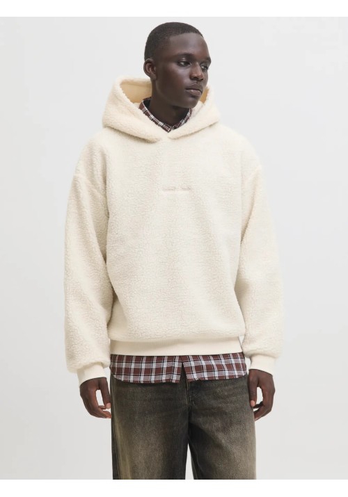 Ανδρικό Φούτερ Jack & Jones Jornorrebro Teddy Sweat Hood 12293535 Oatmeal