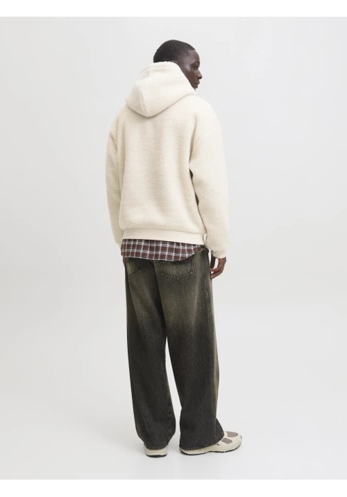 Ανδρικό Φούτερ Jack & Jones Jornorrebro Teddy Sweat Hood 12293535 Oatmeal