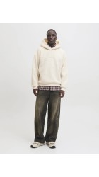 Ανδρικό Φούτερ Jack & Jones Jornorrebro Teddy Sweat Hood 12293535 Oatmeal