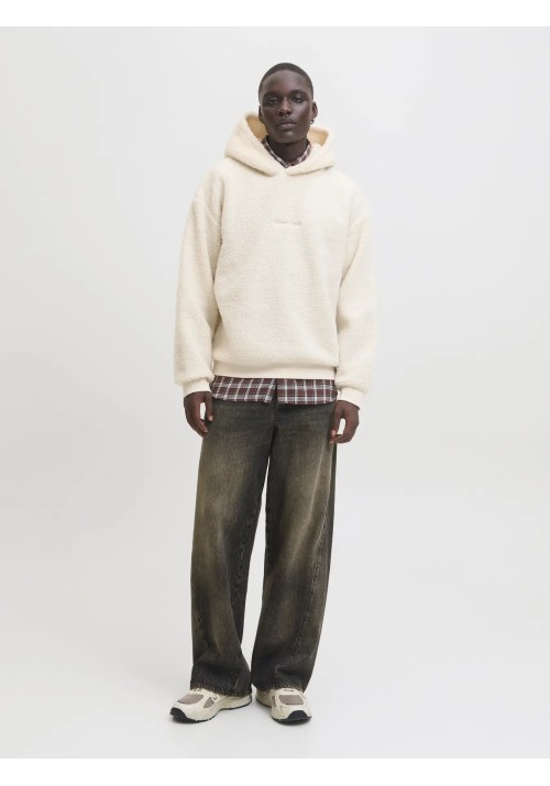 Ανδρικό Φούτερ Jack & Jones Jornorrebro Teddy Sweat Hood 12293535 Oatmeal