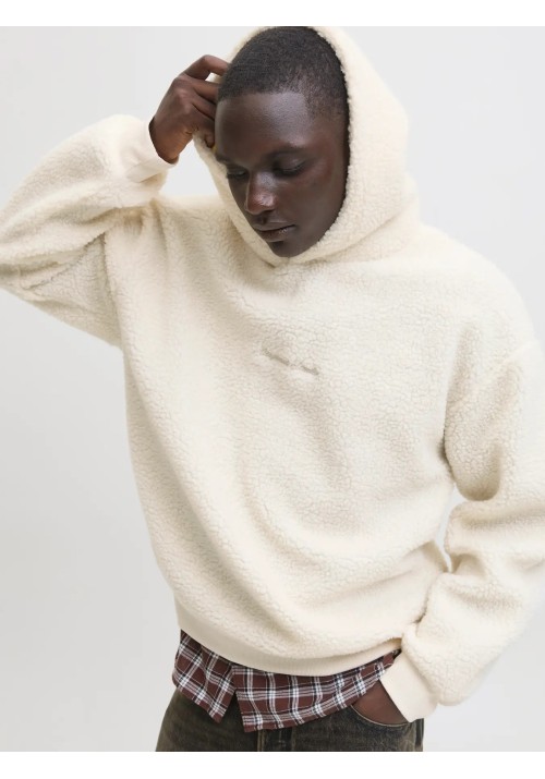 Ανδρικό Φούτερ Jack & Jones Jornorrebro Teddy Sweat Hood 12293535 Oatmeal