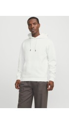 Ανδρικό Φούτερ με Κουκούλα και Τσέπες Jack & Jones JJEBRADLEY 12249340 Sweat Hood Noos Λευκό