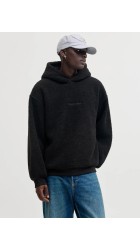 Ανδρικό Φούτερ Jack & Jones Jornorrebro TEDDY SWEAT HOOD 12293535 Μαύρο