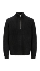 Ανδρικό Πλεκτό Jack & Jones JPRWinter Knit Half Zip 12277992 Μαύρο