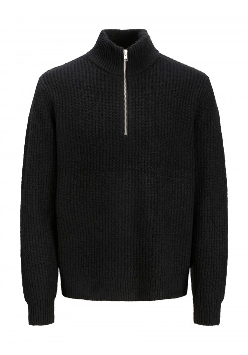 Ανδρικό Πλεκτό Jack & Jones JPRWinter Knit Half Zip 12277992 Μαύρο