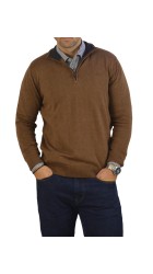 Ανδρικό Πουλόβερ με Φερμουάρ Gnious 21300187-6529 Καφέ