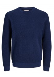 Ανδρικό Πλεκτό Jack & Jones JPRblunoah Knit Crew Neck BF LN 12265328 Night Sky Twist/full structure