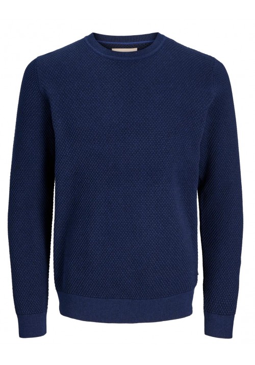 Ανδρικό Πλεκτό Jack & Jones JPRblunoah Knit Crew Neck BF LN 12265328 Night Sky Twist/full structure