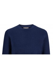 Ανδρικό Πλεκτό Jack & Jones JPRblunoah Knit Crew Neck BF LN 12265328 Night Sky Twist/full structure