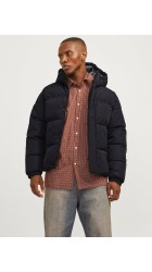 Ανδρικό Μπουφάν Jack & Jones JJEBradley Puffer Hood SN 12256974 Μαύρο