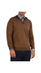 Ανδρικό Πουλόβερ με Φερμουάρ Gnious 21300187-6529 Καφέ