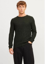 Ανδρικό Πουλόβερ Πλεκτό Jack & Jones JJElewis Knit Crew Neck SN 12257480 Kombu Green