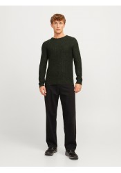 Ανδρικό Πουλόβερ Πλεκτό Jack & Jones JJElewis Knit Crew Neck SN 12257480 Kombu Green