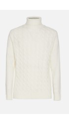 Ανδρικό Πουλόβερ Ζιβάγκο Hamaki Ho MI3131H Dolcevita Λευκό