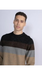 Ανδρικό Πουλόβερ Πλεκτό Petrol M-3030-KWR253-7028 Μπεζ