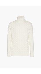 Ανδρικό Πουλόβερ Ζιβάγκο Hamaki Ho MI3131H Dolcevita Λευκό