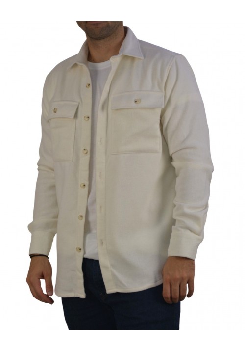 Ανδρικό Πουκάμισο Overshirt Boston 222-1 Λευκό