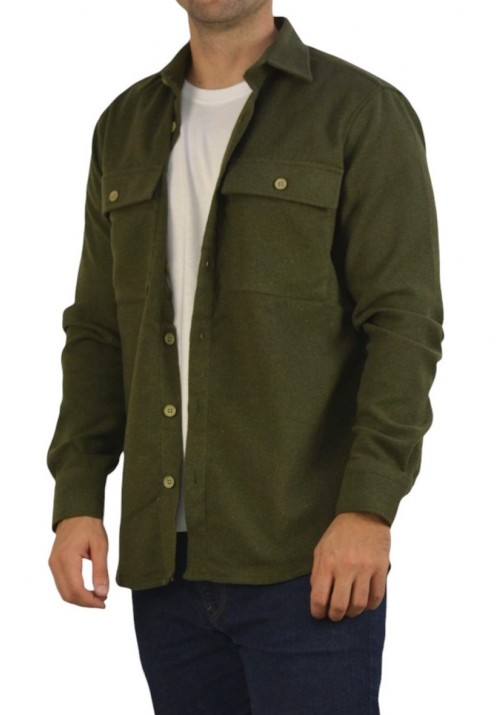 Ανδρικό Πουκάμισο Overshirt Boston 222-16 Χακί