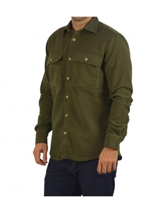 Ανδρικό Πουκάμισο Overshirt Boston 222-16 Χακί