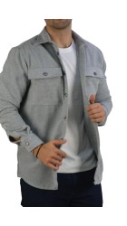 Ανδρικό Πουκάμισο Overshirt Boston 222-2 Γκρι