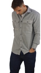 Ανδρικό Πουκάμισο Overshirt Boston 222-2 Γκρι