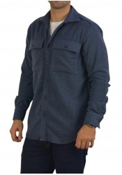 Ανδρικό Πουκάμισο Overshirt Boston 222-6 Μπλε