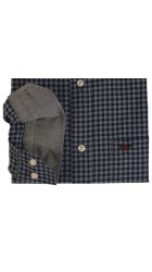 Ανδρικό Πουκάμισο Boston 604-2 Καρό Γκρι