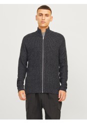 Ανδρική Ζακέτα Πλεκτή Jack & Jones JJelewis Knit Cardigan SN 12257483 Asphalt Twisted Black