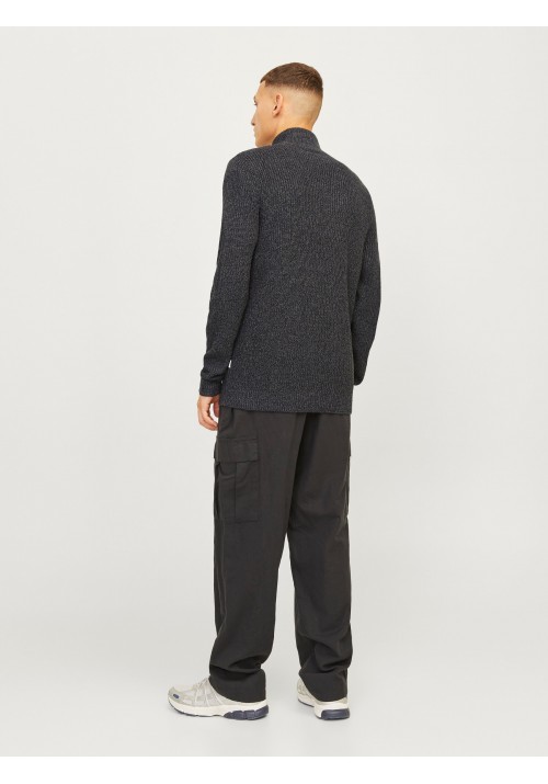 Ανδρική Ζακέτα Πλεκτή Jack & Jones JJelewis Knit Cardigan SN 12257483 Asphalt Twisted Black