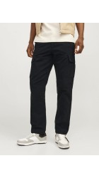 Ανδρικό Παντελόνι Jack & Jones jpstkane jjbarkley Cargo 12258150 Μαύρο