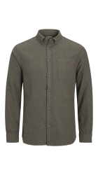 Ανδρικό Πουκάμισο Jack & Jones JJEClassic Melange Shirt LS 12235974 Rosin