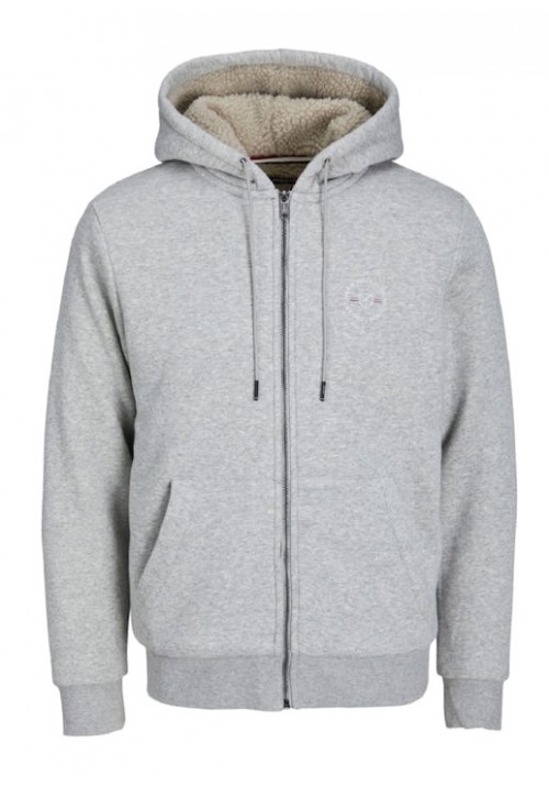 Ανδρική Φούτερ Ζακέτα Jack & Jones JPRBlumason Teddy Sweat Zip 12262125 Cool Grey