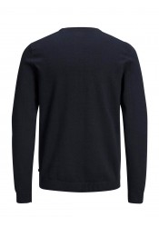 Ανδρικό Πλεκτό Βαμβακερό Jack & Jones JJEBasic Knit Crew Neck Noos 12137190 Navy Blazer