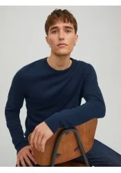 Ανδρικό Πλεκτό Βαμβακερό Jack & Jones JJEBasic Knit Crew Neck Noos 12137190 Navy Blazer Ανδρικό Πλεκτό Βαμβακερό Jack & Jones JJEBasic Knit Crew Neck Noos 12137190 Navy Blazer