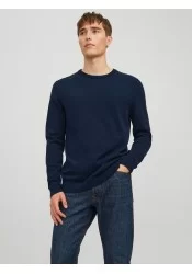 Ανδρικό Πλεκτό Βαμβακερό Jack & Jones JJEBasic Knit Crew Neck Noos 12137190 Navy Blazer Ανδρικό Πλεκτό Βαμβακερό Jack & Jones JJEBasic Knit Crew Neck Noos 12137190 Navy Blazer