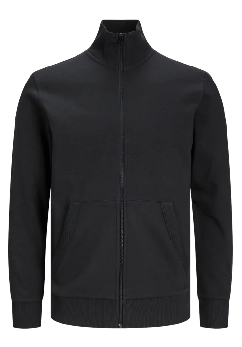 Ανδρική Φούτερ Ζακέτα Jack & Jones JJEPaulos Sweat Zip Noos 12250737 Mαύρο