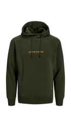 Ανδρικό Φούτερ με Κουκούλα Jack & Jones JJTree Sweat Hood 12257192 Kombu Green