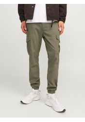 Ανδρικό Παντελόνι Cargo Jack & Jones 12186889 JPSTmarco JJJoe Cuffed Χακί