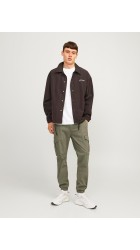 Ανδρικό Παντελόνι Cargo Jack & Jones 12186889 JPSTmarco JJJoe Cuffed Χακί