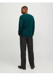 Ανδρικό Βαμβακερό Πλεκτό Jack & Jones JJEHill Knit Crew Neck Noos 12157321 Deep Teal Twist Ανδρικό Βαμβακερό Πλεκτό Jack & Jones JJEHill Knit Crew Neck Noos 12157321 Deep Teal Twist