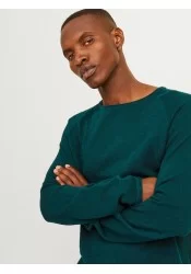 Ανδρικό Βαμβακερό Πλεκτό Jack & Jones JJEHill Knit Crew Neck Noos 12157321 Deep Teal Twist Ανδρικό Βαμβακερό Πλεκτό Jack & Jones JJEHill Knit Crew Neck Noos 12157321 Deep Teal Twist