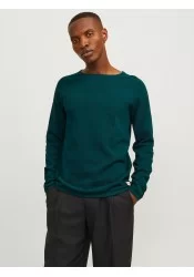 Ανδρικό Βαμβακερό Πλεκτό Jack & Jones JJEHill Knit Crew Neck Noos 12157321 Deep Teal Twist Ανδρικό Βαμβακερό Πλεκτό Jack & Jones JJEHill Knit Crew Neck Noos 12157321 Deep Teal Twist