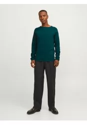 Ανδρικό Βαμβακερό Πλεκτό Jack & Jones JJEHill Knit Crew Neck Noos 12157321 Deep Teal Twist Ανδρικό Βαμβακερό Πλεκτό Jack & Jones JJEHill Knit Crew Neck Noos 12157321 Deep Teal Twist