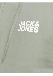 Ανδρικό Φούτερ Jack & Jones JJECorp Logo Sweat Hood Noos 12152840 Iceberg Green Small Print