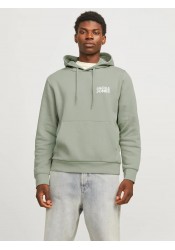 Ανδρικό Φούτερ Jack & Jones JJECorp Logo Sweat Hood Noos 12152840 Iceberg Green Small Print