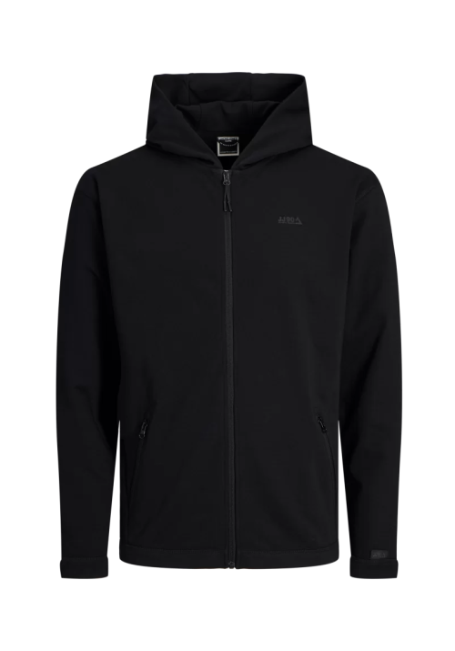 Ανδρική Ζακέτα Φούτερ Jack & Jones JCocloud Sweat Zip Hood Noos 12253764 Μαύρη