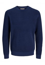 Ανδρικό Πλεκτό Jack & Jones JPRblunoah Knit Crew Neck BF LN 12265328 Night Sky Twist/full structure