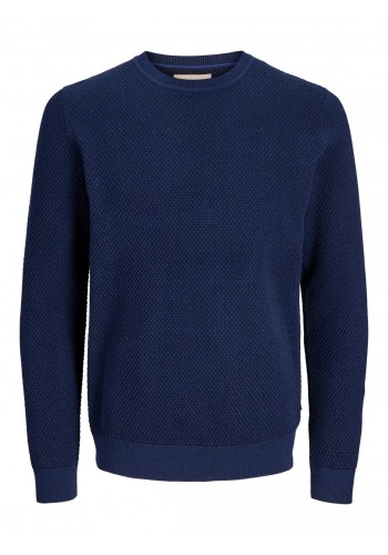 Ανδρικό Πλεκτό Jack & Jones JPRblunoah Knit Crew Neck BF LN 12265328 Night Sky Twist/full structure