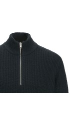 Ανδρικό Πλεκτό Jack & Jones JPRWinter Knit Half Zip STYD AW24 12277992 Forest River